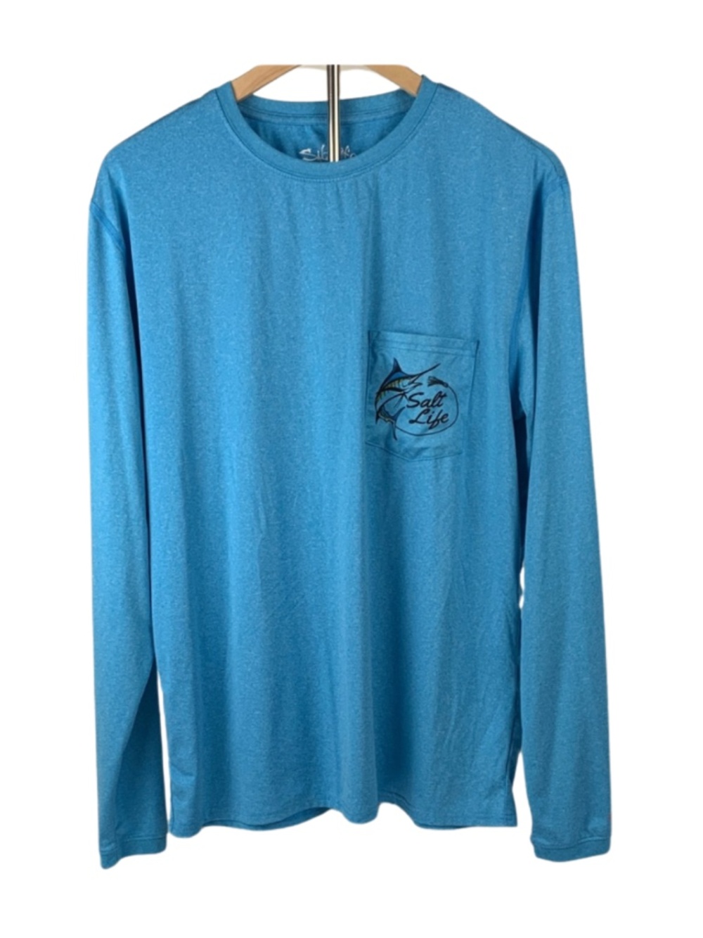 Salt Life Men's Blue SLX Performance Long Sleeve Shirt Size M Sporty Outdoor